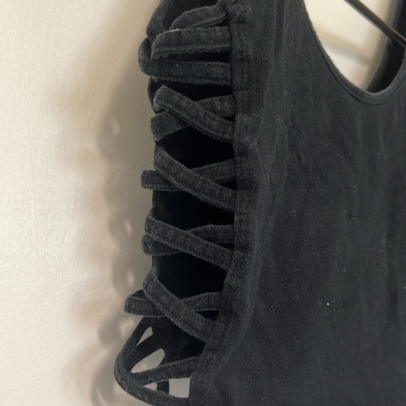 Obey Cropped Tank with Open Sides - Picture 2 of 2